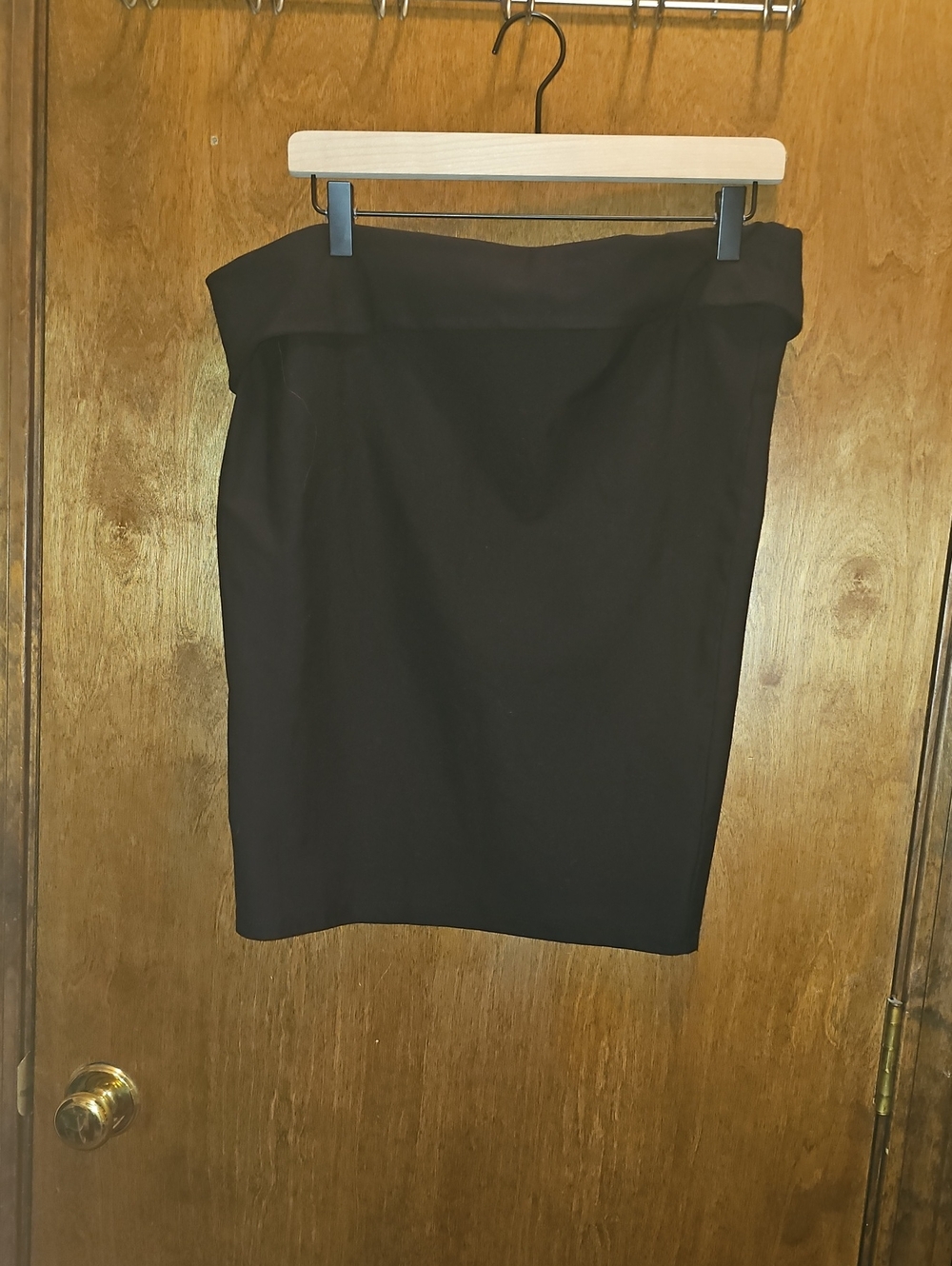 torrid Black Fold-Over Waist Pencil Skirt
